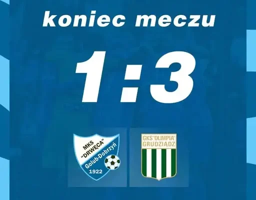 Drwęca Golub-Dobrzyń przegrywa u siebie. Jedyny gol Michała Kamińskiego