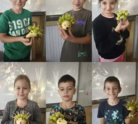 Klasa 2b promuje zdrowe nawyki: owocowe jeże i „Zdrowe Czwartki”