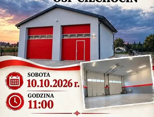 Nowy garaż OSP Ciechocin – zaproszenie na uroczyste otwarcie i poświęcenie