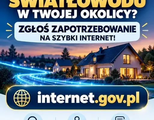 Gmina Ciechocin zachęca mieszkańców do zgłaszania zapotrzebowania na światłowód