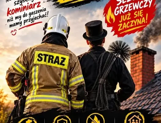 Sezon grzewczy 2026/2027: strażacy z OSP Radomin apelują o czujki i czyste kominy
