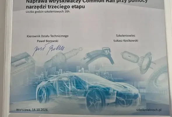 Nauczyciele z Kowalewa Pomorskiego szkolili się z naprawy wtryskiwaczy Common Rail